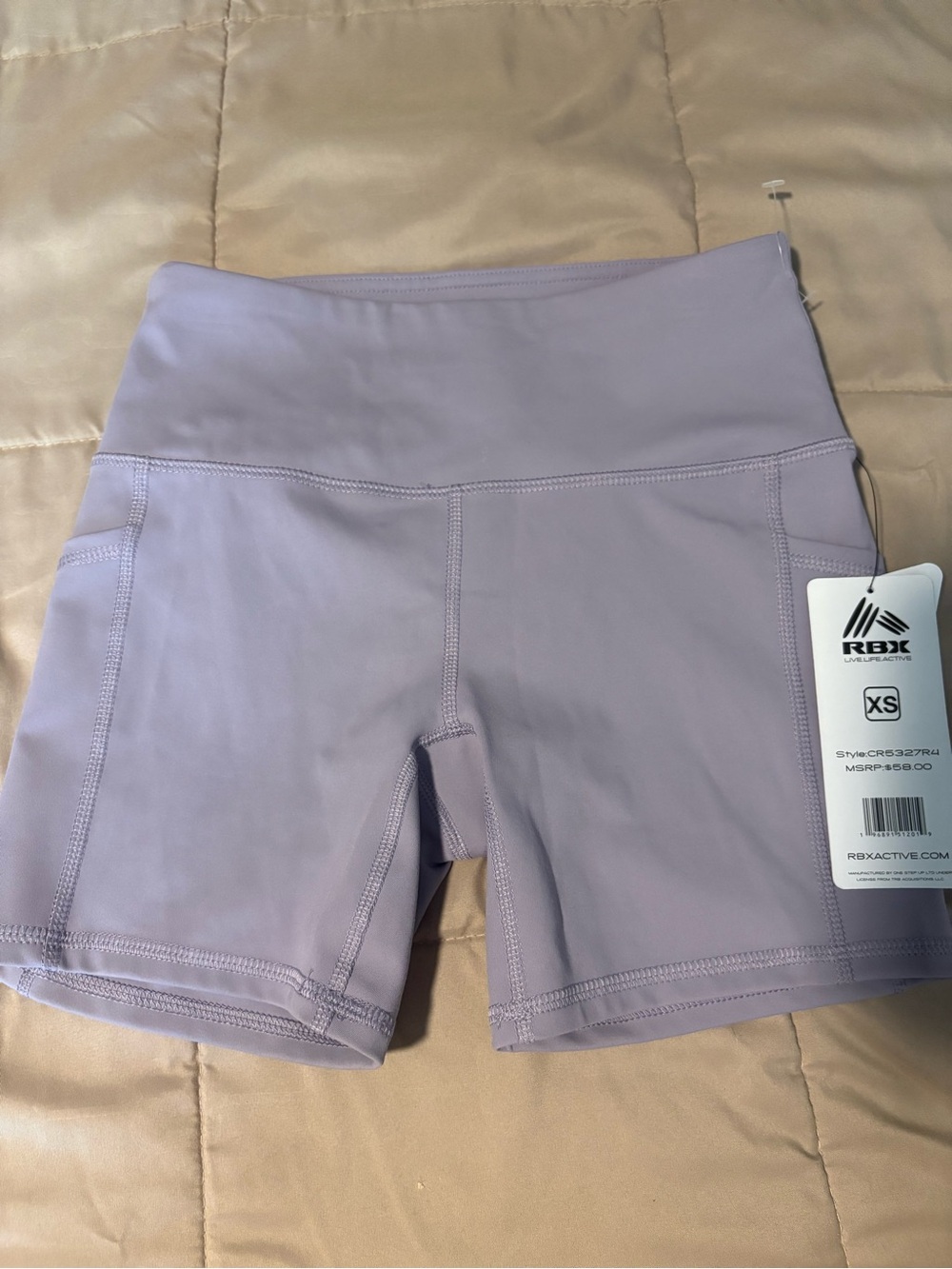 NWT RBX Active Womens Lavender
Purple High Waisted Biker Shorts